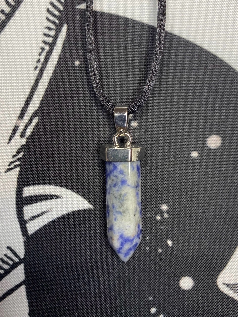 Sodalite Point Pendant Necklace